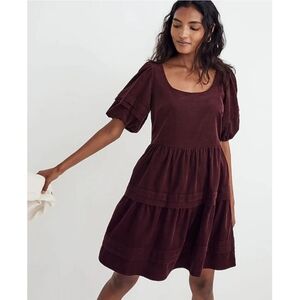 MADEWELL Corduroy Tiered Dress